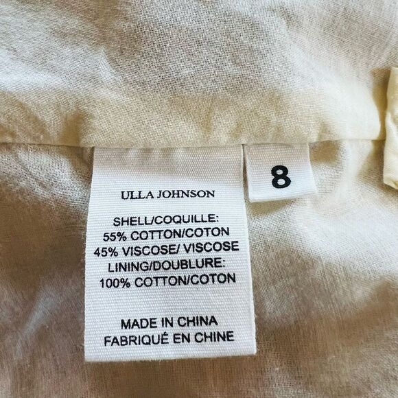 ULLA JOHNSON Dress Floral Julie Cotton Size 8 - Picture 13 of 14